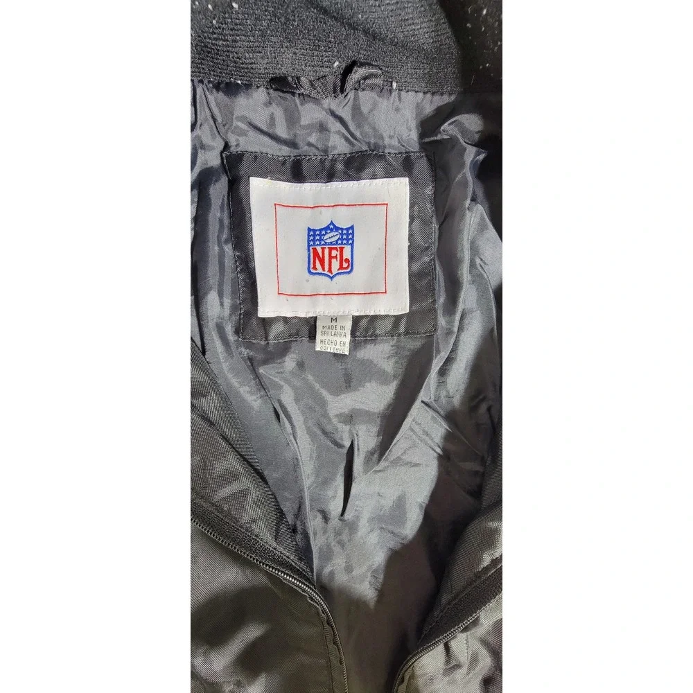 NFL Baltimore Ravens Windbreaker Jacket Mens Medium Black Purple Full Zip